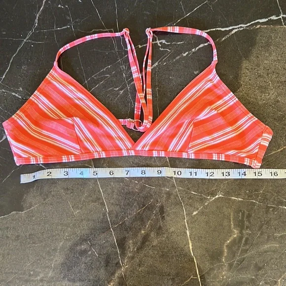 Like New Minkpink L Bikini Top Orange/White Pullover - Picture 5 of 6